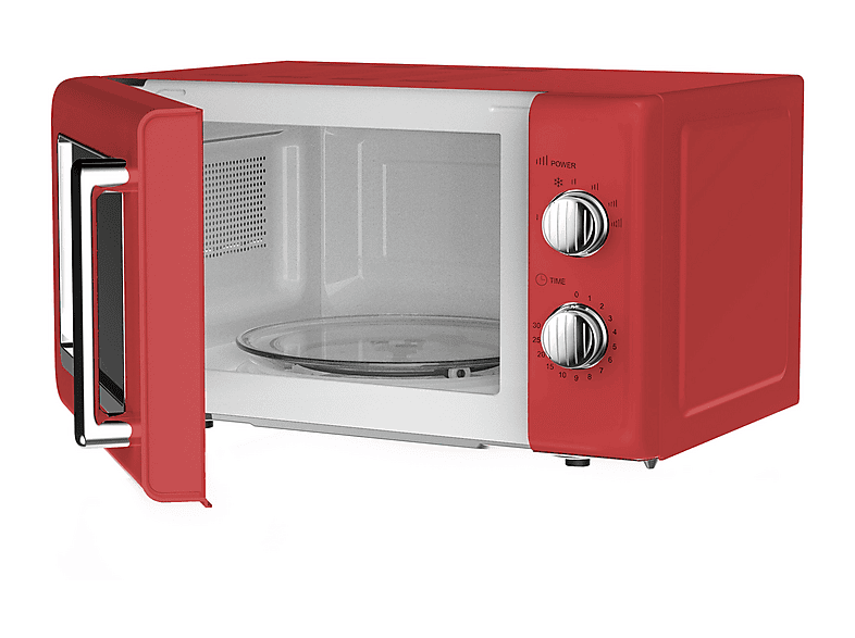 Silva-Schneider MW-R 25.3 Retro-Mikrowelle (700 Watt, Freistehend, 20 l, Rot) — Foto 4 von 5