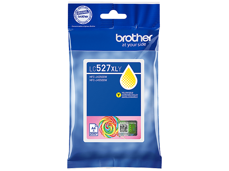 Brother LC-527XL Cartridge Geel