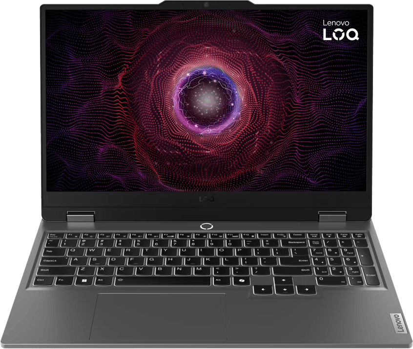 LENOVO LOQ 15ARP9 83JC00KMHV Szürke Gamer laptop (15,6" FHD/Ryzen7/16GB/512 GB SSD/RTX4050 6GB/Win11H)