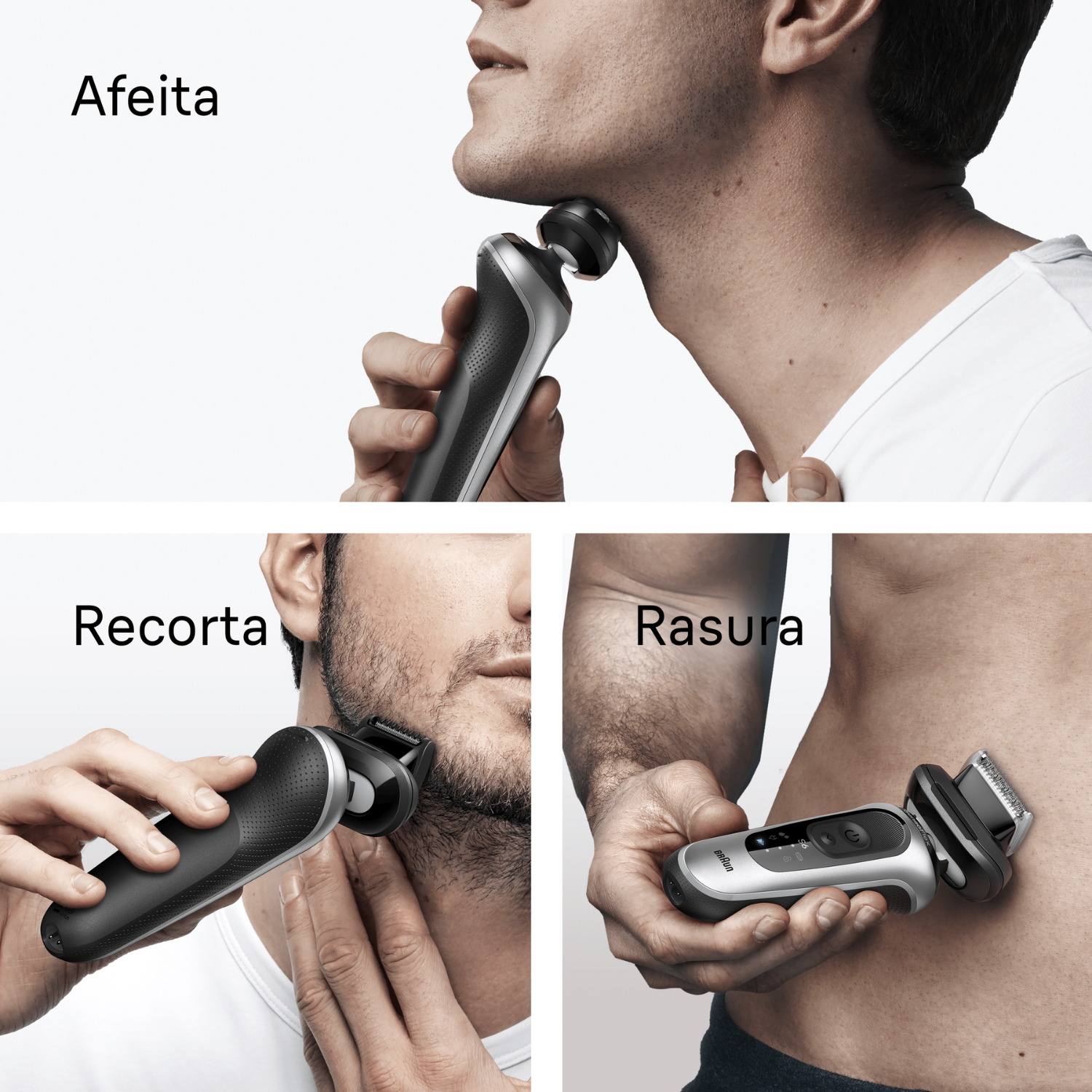 Afeita. Recorta. Rasura.