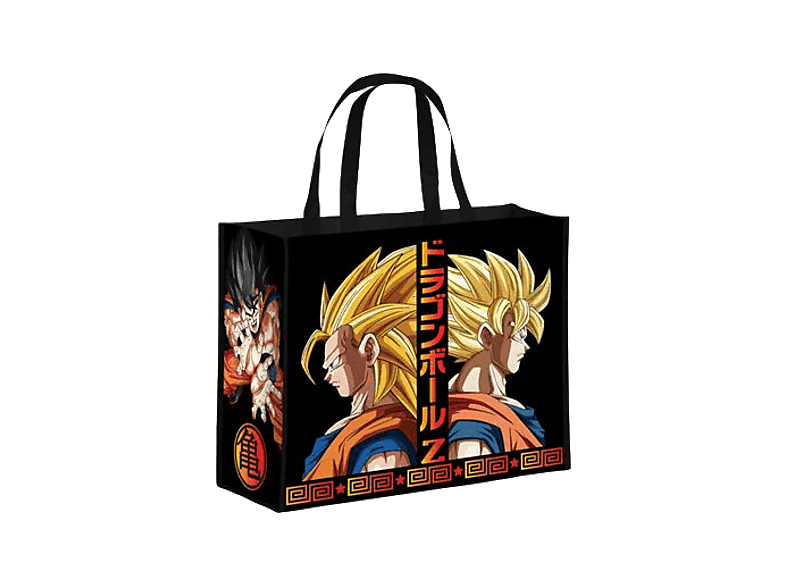 Bolsa reutilizable - Sherwood Dragon Ball Super Saiyan, 45 cm, Negro