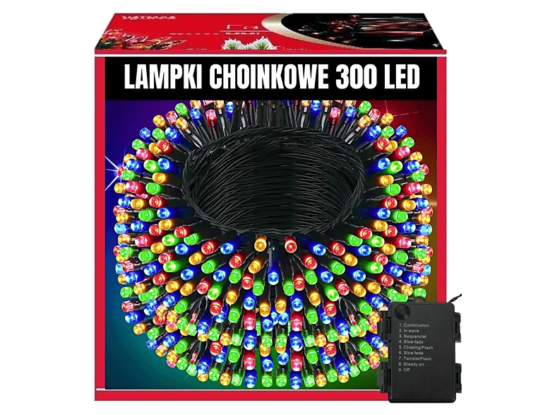 Lampki choinkowe EXTRALINK 300 LED multikolor 21.7m