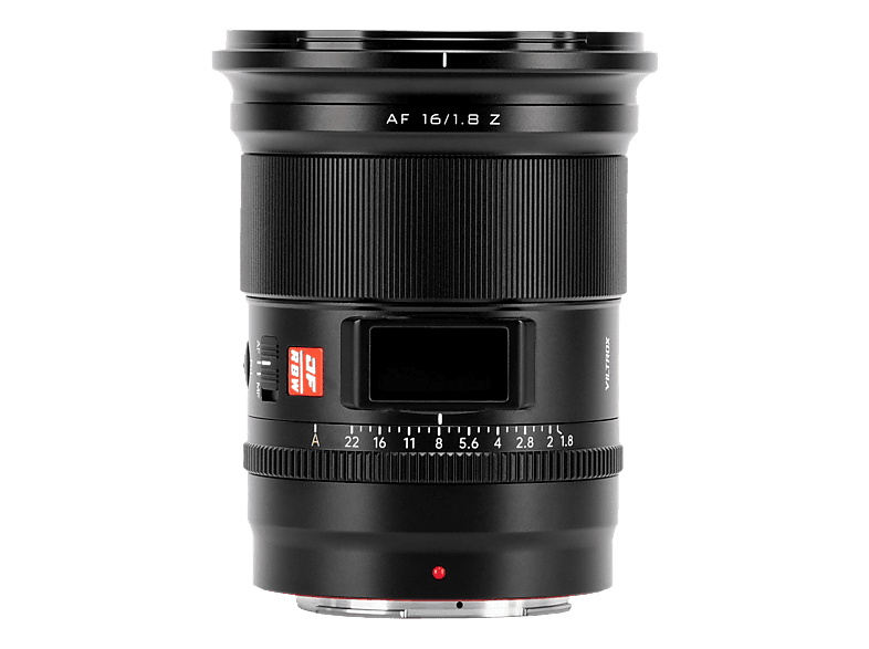 VILTROX AF 16mm F1.8 16 mm - f/1.8 (Kleinste Blende f/22) ASPH, ED (Festbrennweite für Nikon Z-Mount, Schwarz)