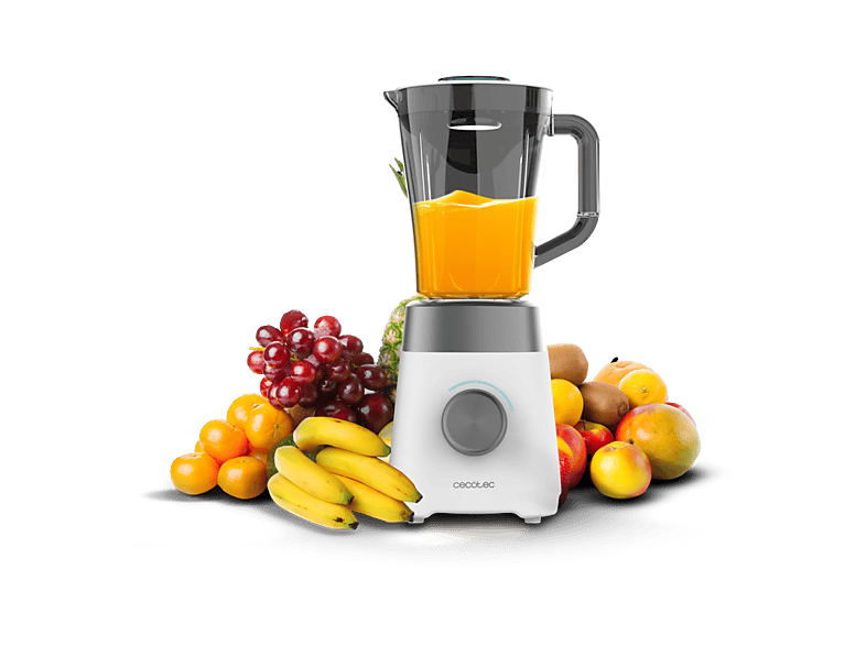 Batidora de vaso - Cecotec Power Black Titanium 1300MAX W, 1300W, 1,5 L, Cuchilla titanio, Pica hielo, Multicolor