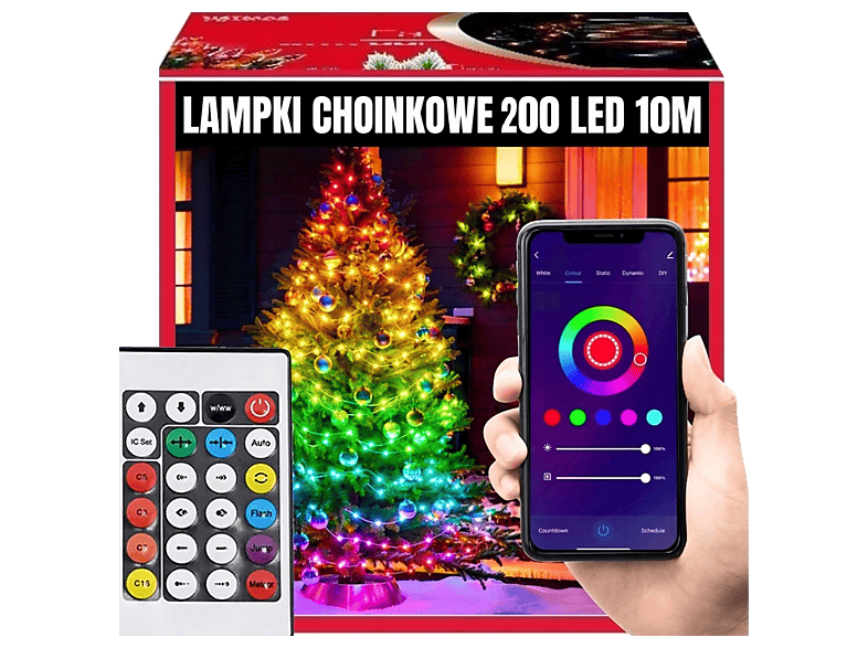 Lampki choinkowe EXTRALINK 200 LED smart Wi-Fi 10m