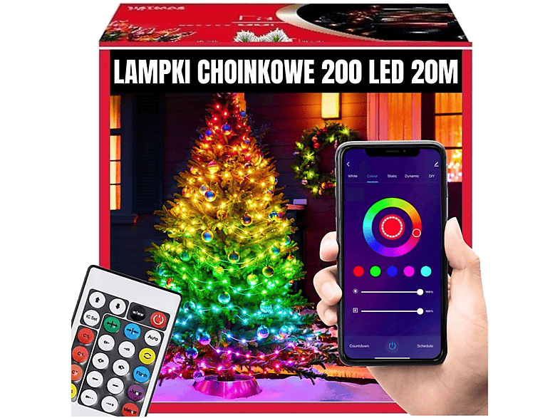 Lampki choinkowe LED EXTRALINK 1814 20 m Wi-Fi Bluetooth