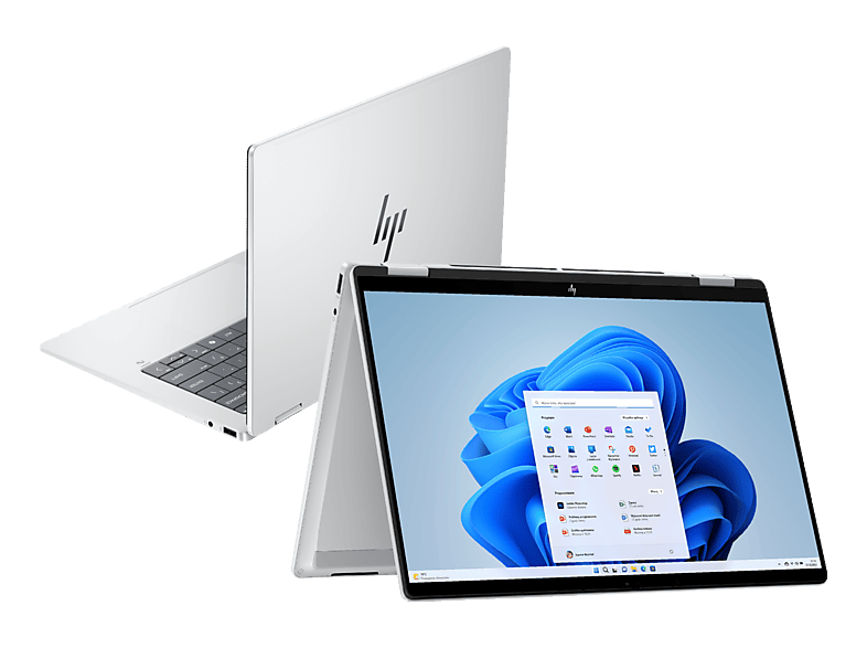 Laptop 2w1 HP OmniBook X Flip 14-fm0003nw 2K / Intel® Core™ Ultra 5 226V 16 GB RAM 512 SSD Arc™ 130V Windows 11 Home Srebrny