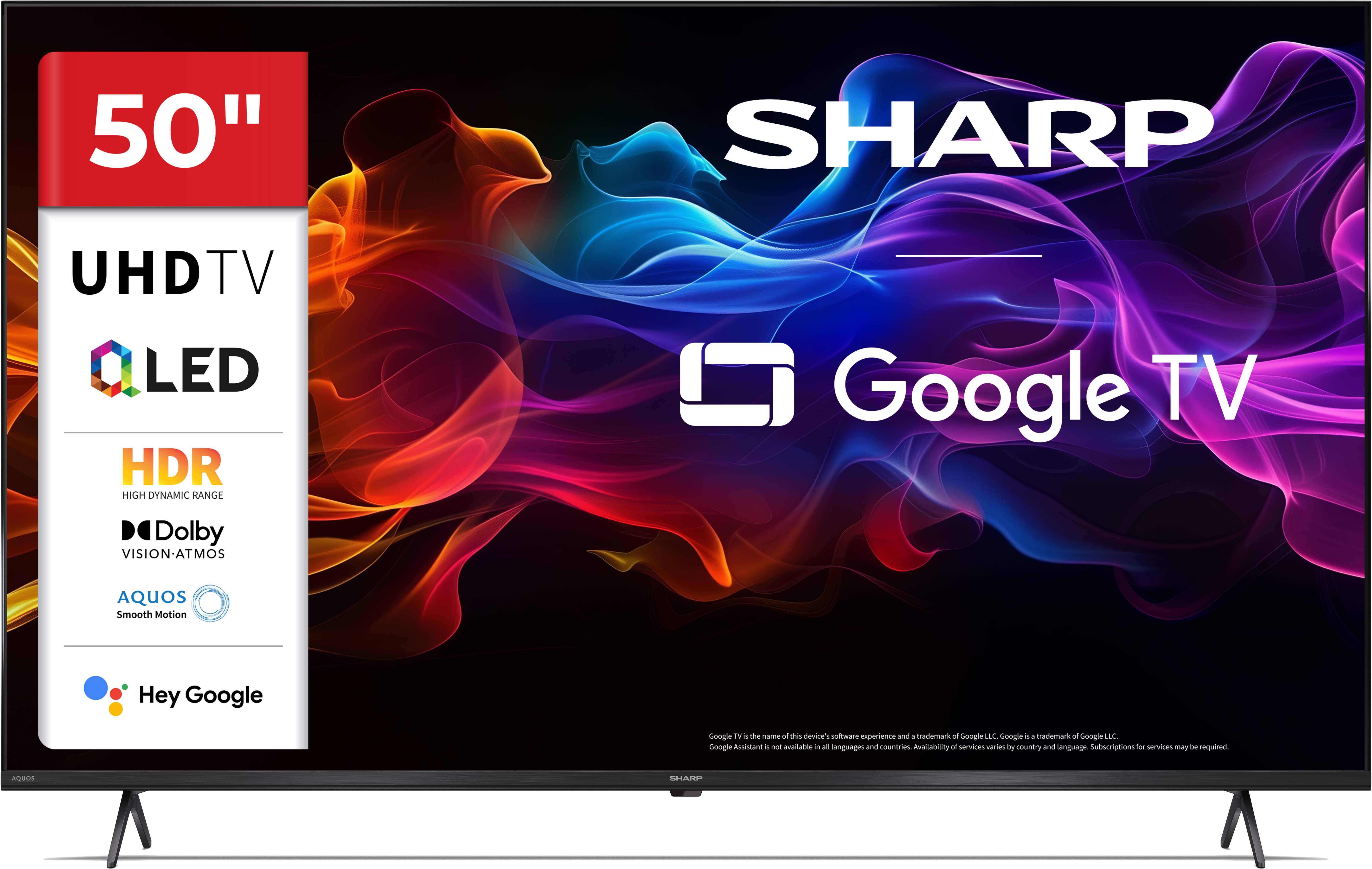 SHARP 50HP5265E 4K UHD QLED Google TV, 126 cm