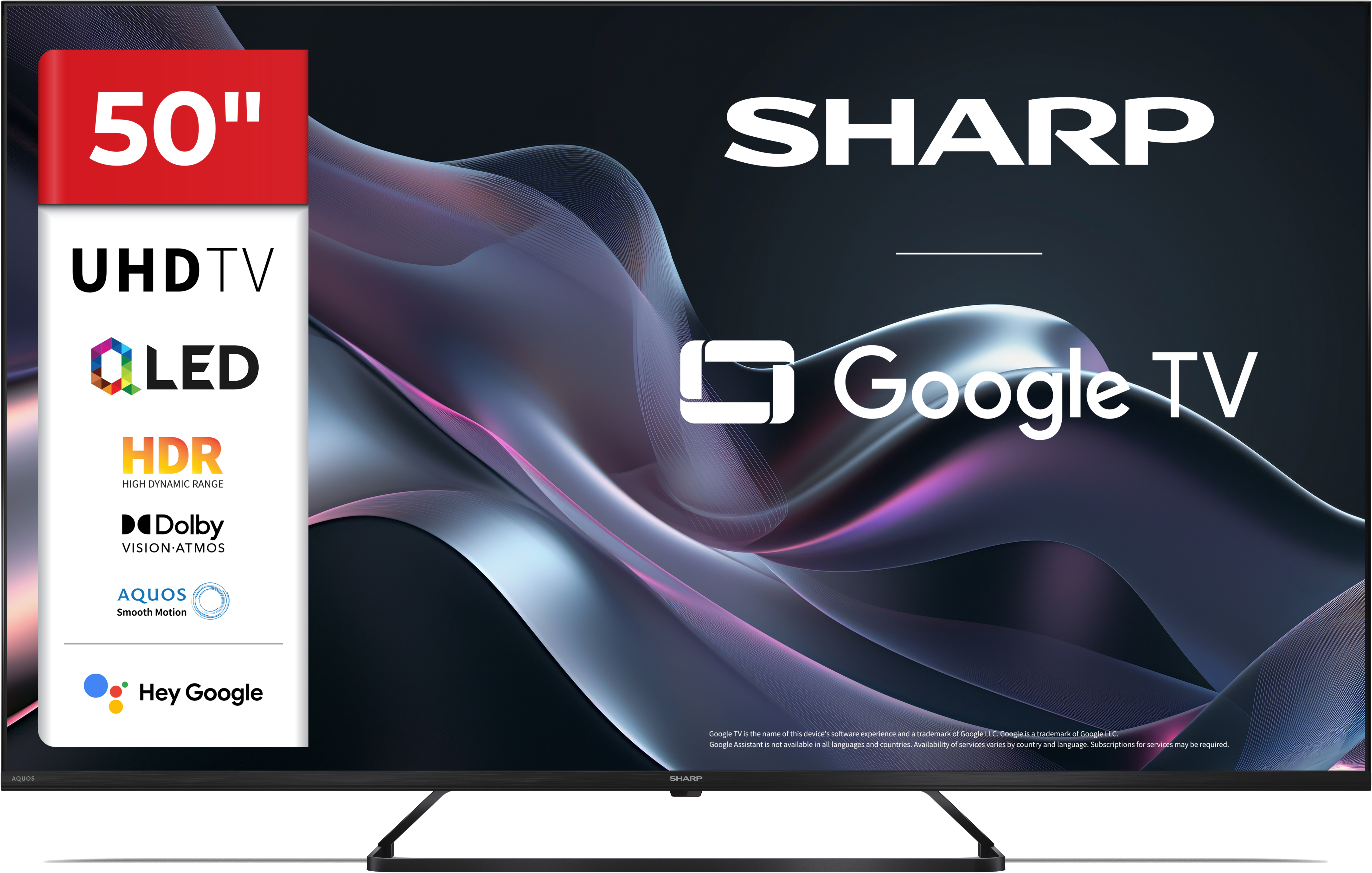 SHARP 50HP6265E 4K UHD QLED Google TV, 126 cm