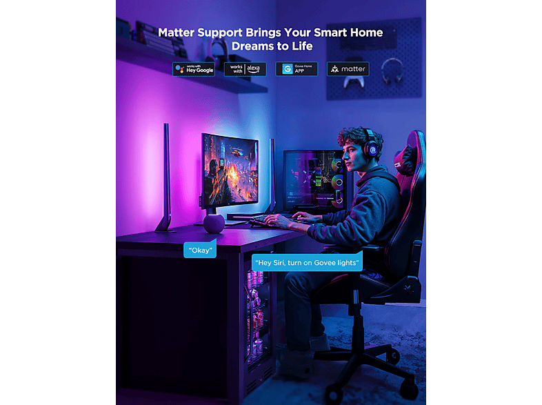 Govee KI-Gaming-Synchronisierungsbox Kit 2, für 27-24" PCs — Foto 2 von 3