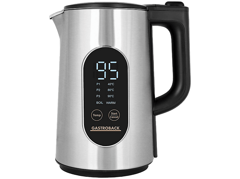 Gastroback 42466 Cool-Touch Express Wasserkocher (Silber, 1.5 l, 3000 Watt)