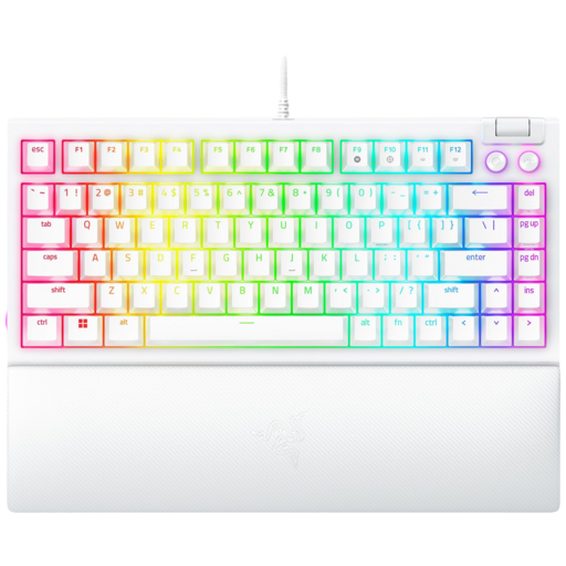 Clavier gaming mécanique Razer BlackWidow V4 75% Blanc