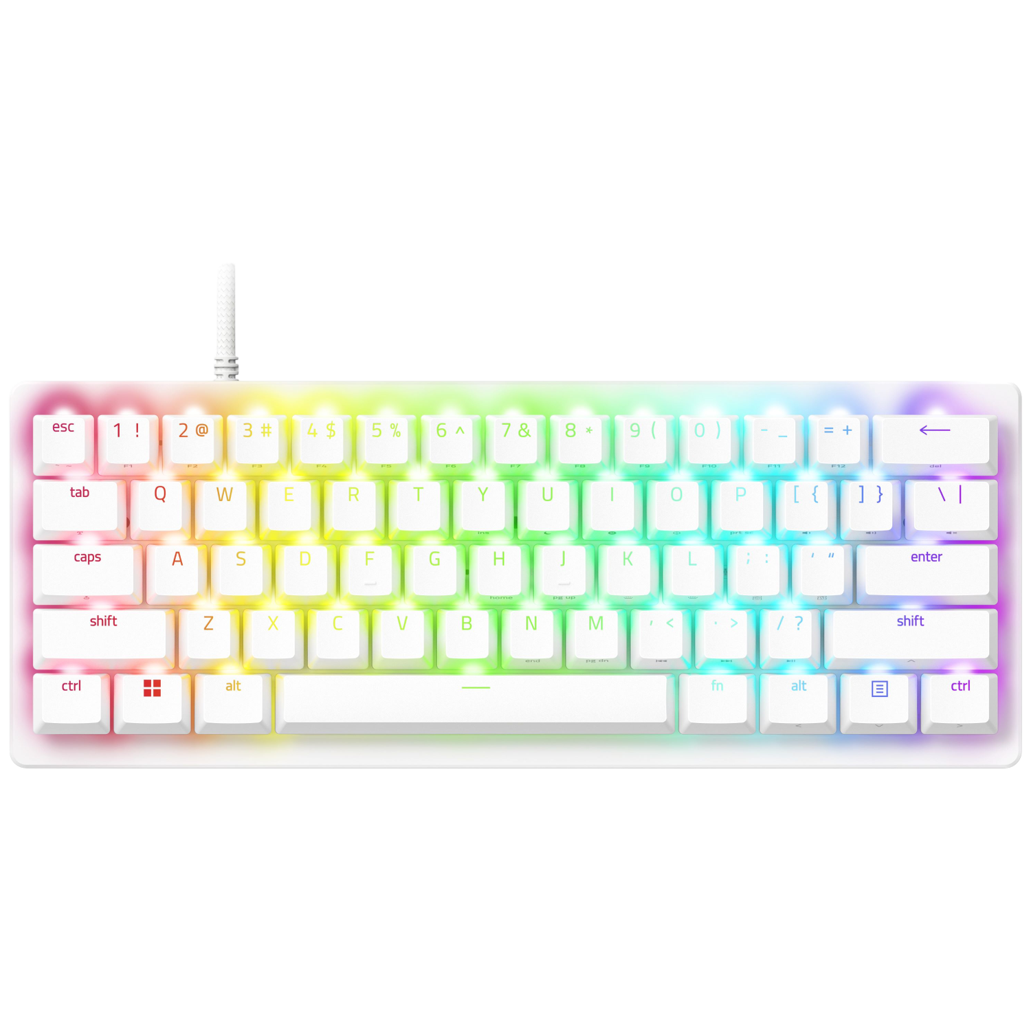 Razer Huntsman V3 Pro Mini Keyboard - White Us Qwerty Layout Bedraad Gamingtoetsenbord Zwart