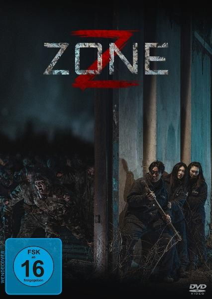 Filmplakat: Zone Z. Zeigt Zombies, drei versteckte Personen und den Filmtitel. Ein FSK 16-Logo ist sichtbar.