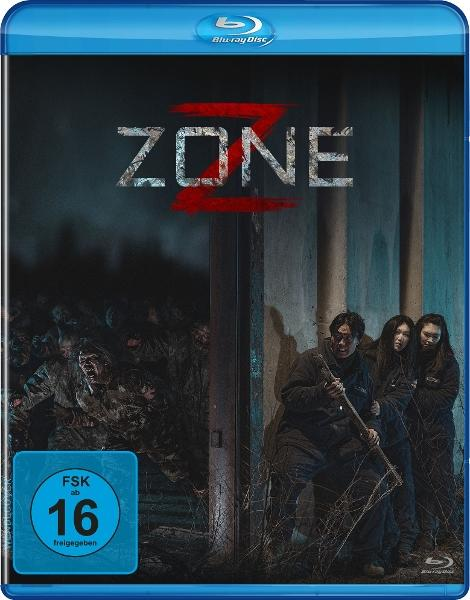 Blu-ray-Cover für Zone 7. Zeigt eine Gruppe von Menschen und Zombies. Die Bewertung ist FSK 16.