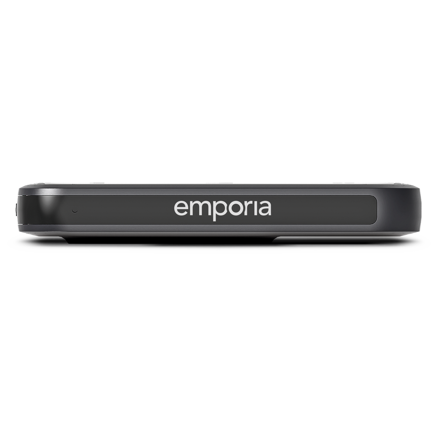 A black device with the word "emporia" in white. It is rectangular and appears to be a smart home device.