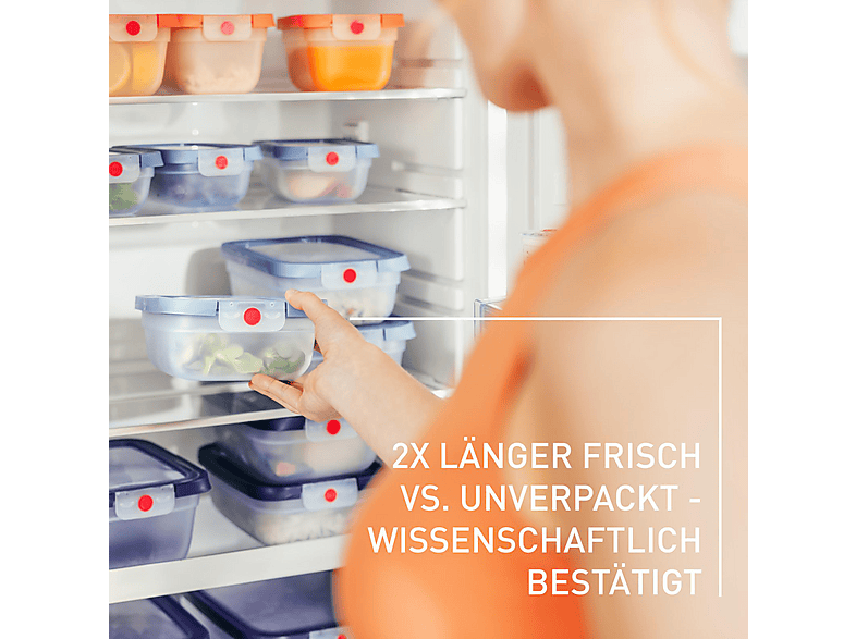 Emsa One Click Frischhaltedosen 3er, Blau — Foto 4 von 5