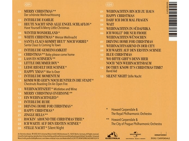 Thumbnail - Howard Carpendale - Happy Christmas... Again! (Deluxe CD) (CD)