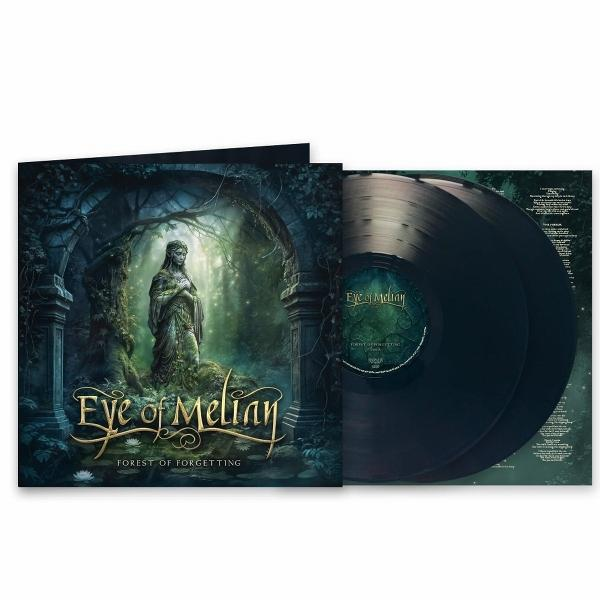 Albumcover: Frau im Wald, Titel 'Eye of Melian', 'Forest of Forgetting'. Vinylplatten mit gleichem Artwork.