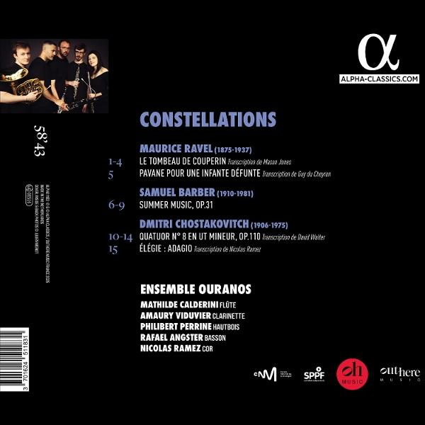 CD-Cover. Ensemble Ouranos. Enthält musikalische Details. Gruppenfoto von Musikern oben links.