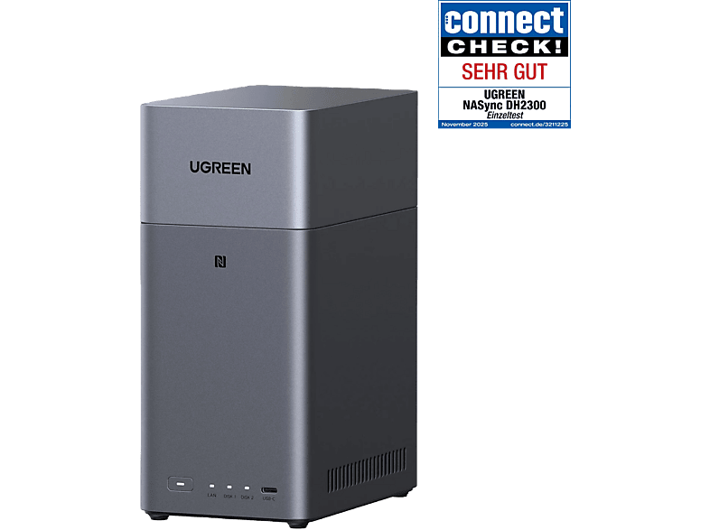 UGREEN NASync DH2300 2-Bay 64TB NAS inkl. HDMI Kabel — Foto 4 von 5