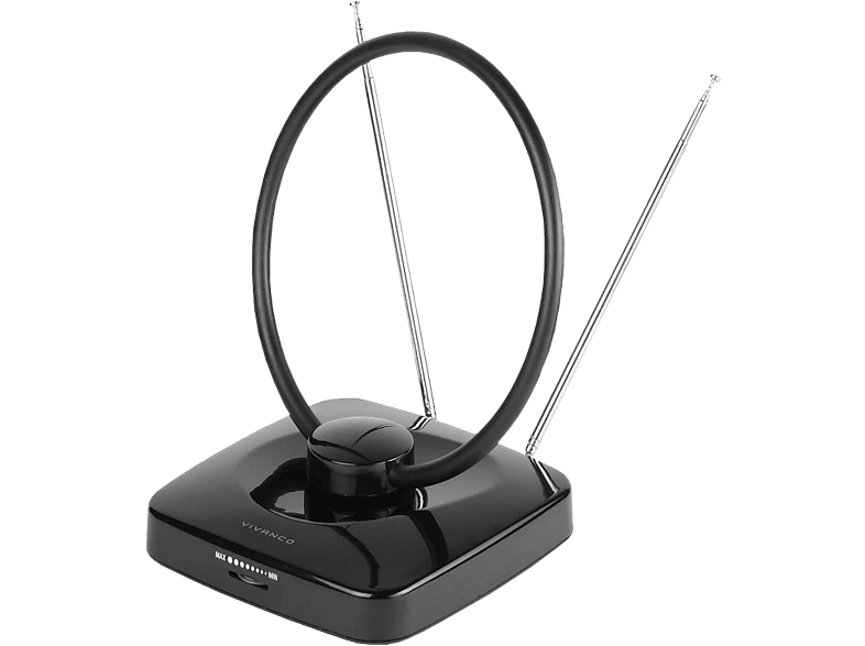 Vivanco 12995 Indoor Full HD Antenne, LTE Filter, 1,5 m Kabel, Ring Design; Antenne indoor