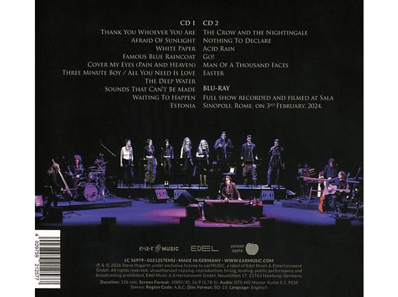 Steve Hogarth - SPQR (2CD+BD Digipak) [Blu-ray + CD] — Foto 2 von 2
