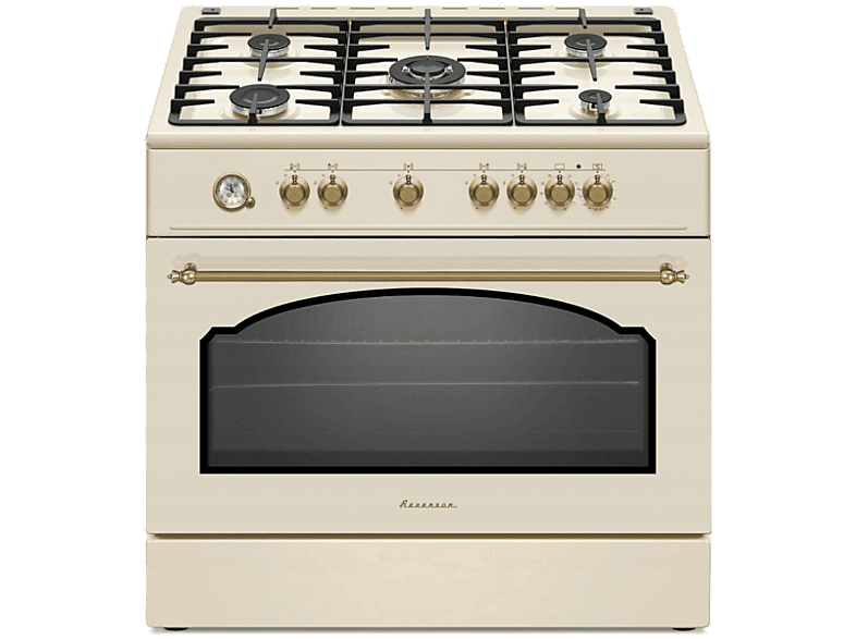 Kuchnia gazowo-elektryczna RAVANSON KWGE-90ARC Kremowy