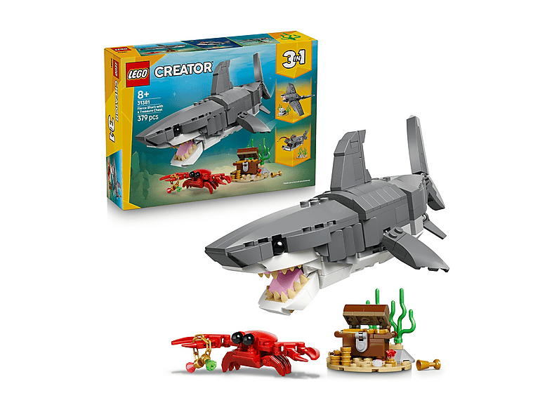 COSTRUZIONI LEGO Creator Squalo con scrigno del tesoro - 31381
