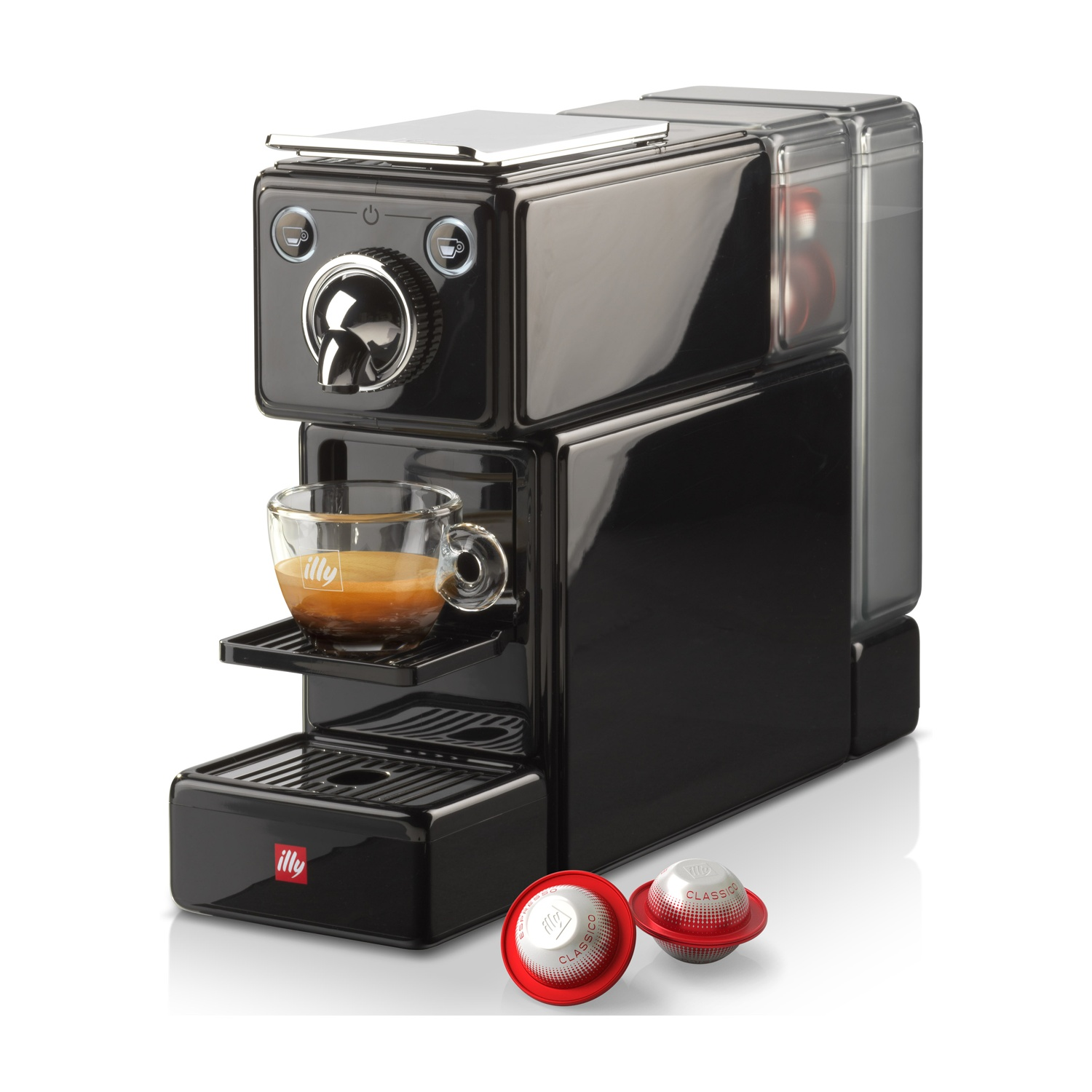 illy Macchina X3 X-Caps Macchina Caffè Capsule, Nero Lucido