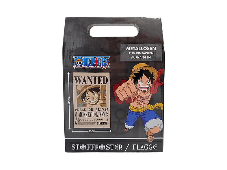 LYO Stoffposter/Flagge - One Piece WANTED (125x85 cm) Stoffposter Polyesterstoff