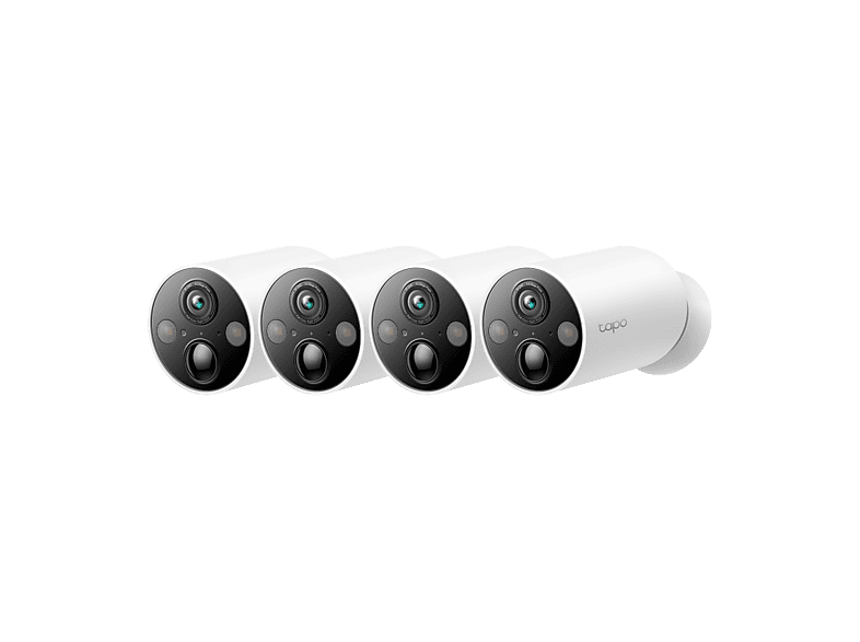 TP-Link Tapo C425, Sicherheitskamera (Anzahl Kameras: 4, für Außen, Nachtsichtfunktion, Batteriebetrieb, 2K, Weiß)