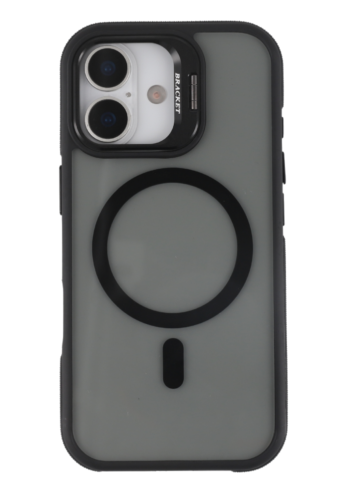 CASE AND PRO iPhone 17 mágneses kamera kitámasztós tok, fekete (MAGC-IPH17-BK)