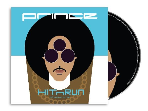 Album cover art featuring Prince with sunglasses, a large afro, and a gold chain. The CD is partially visible.