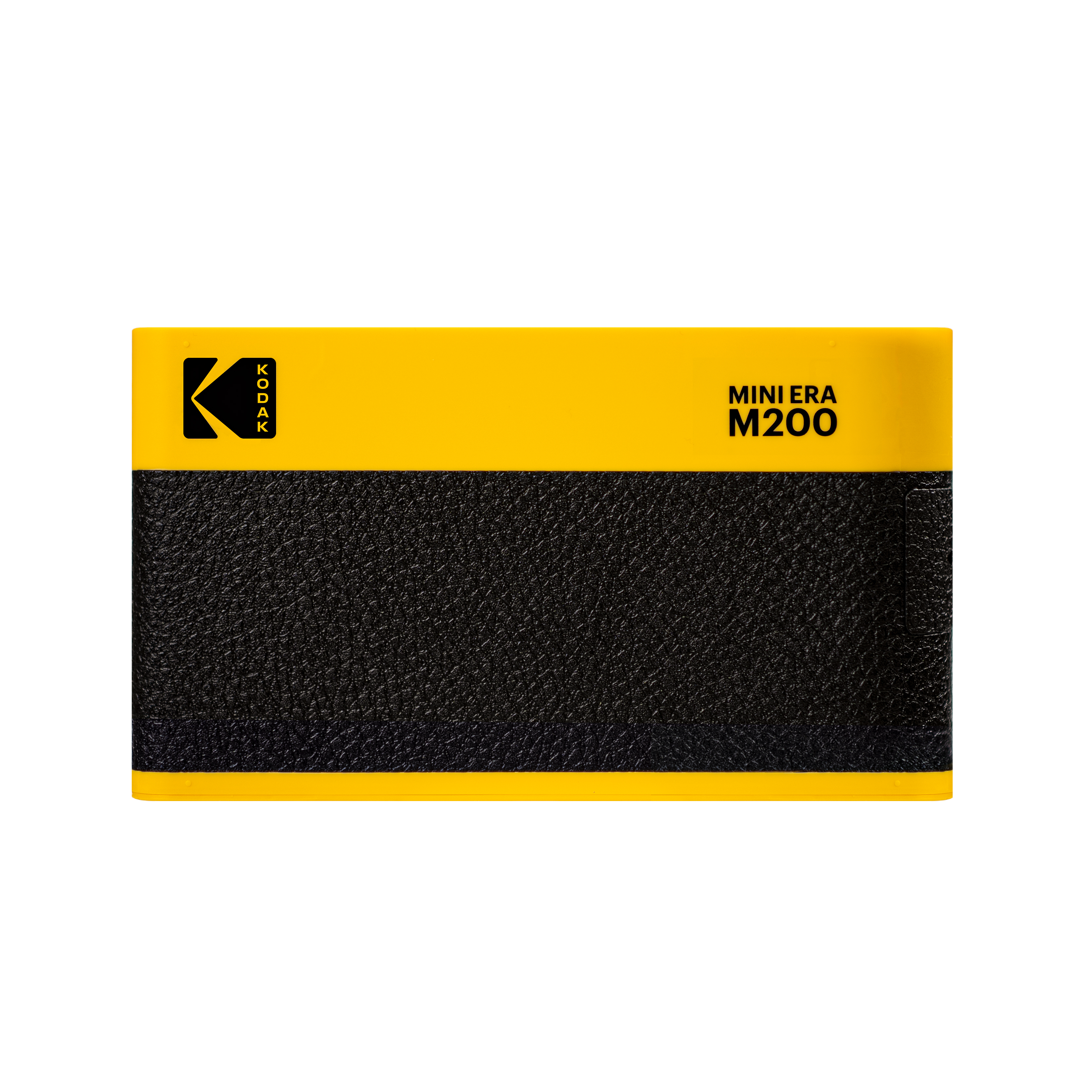 Kodak Mini Era M200 fotoğraf makinesi. Kodak logosu sol üstte, sarı ve siyah tasarım.