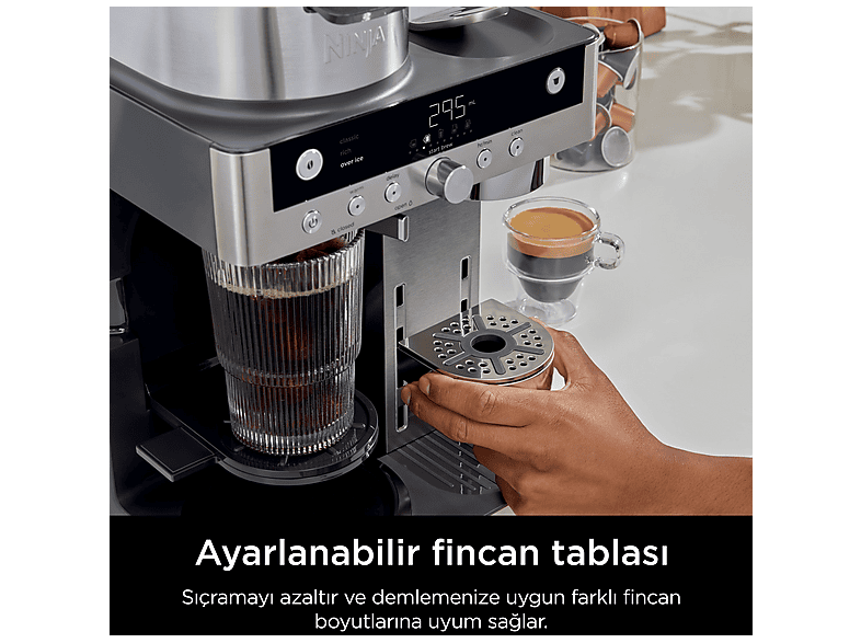 NINJA Prestige Dualbrew Filtre ve Kapsül Kahve Makinesi Gümüş