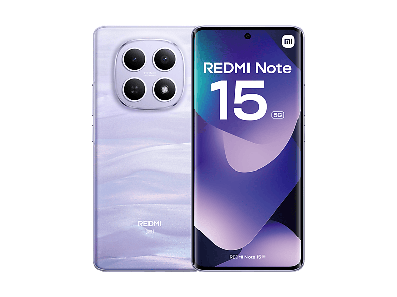 Xiaomi Redmi Note 15 5G, Púrpura, 256 GB, 8 GB RAM, 6.77 AMOLED FHD+, Snapdragon 6 Gen 3, 5520 mAh