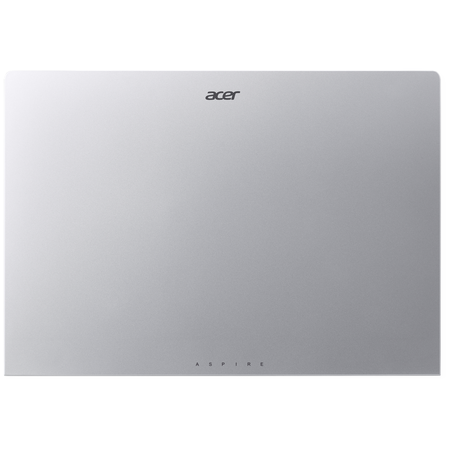 Silver Acer laptop lid. The Acer logo is at the top center. The word 'ASPIRE' is at the bottom center.
