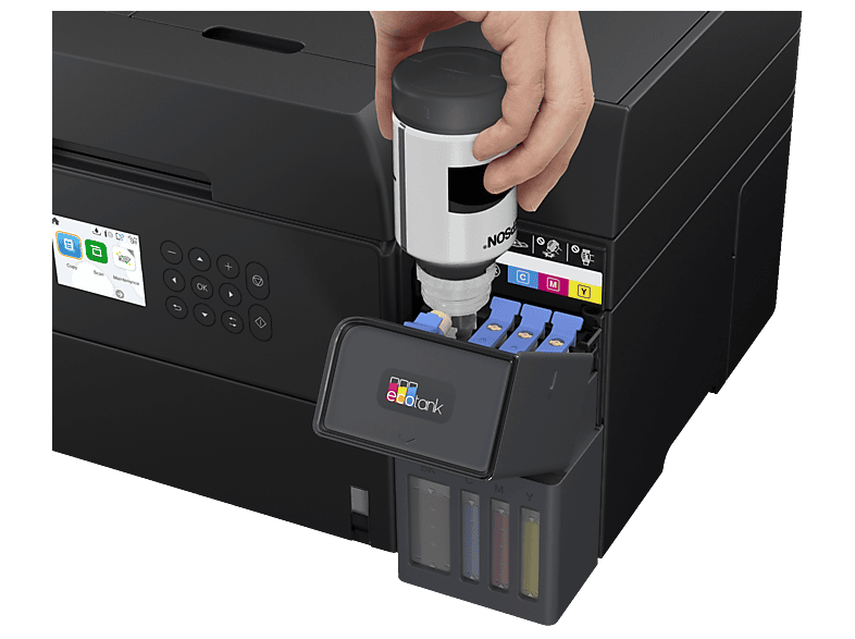 EPSON EcoTank ET-3950 Multifunktionsdrucker, Tintentank, WLAN, Duplexeinheit (für beidseitigen Druck), A4, A5, A6, Schwarz — Foto 2 von 5