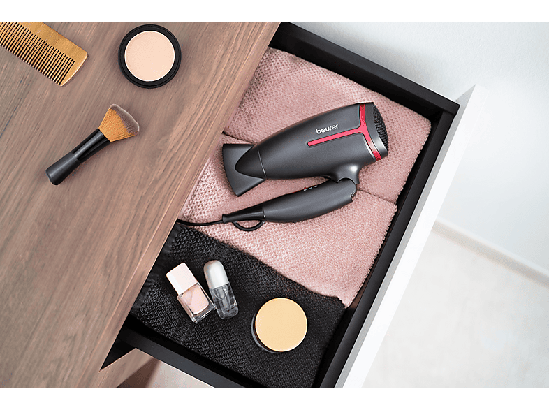Beurer 105.38 HC25 Limited Edition Reisehaartrockner Schwarz/Cherry (1600 Watt) — Foto 2 von 5