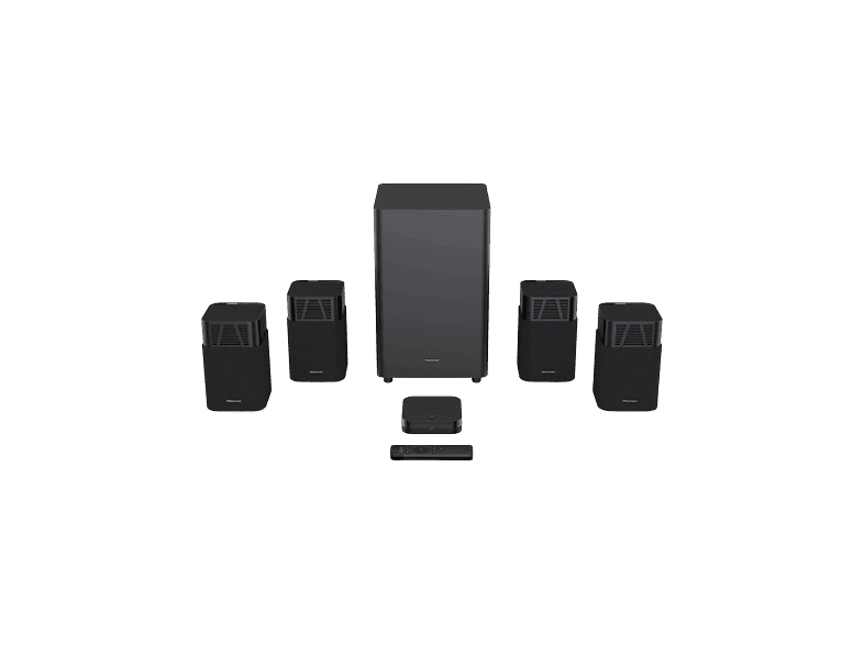 Barra de sonido - Hisense HT Saturn, 4.12. Dolby Atmos, Subwoofer Inalámbrico, 480 W, Negro