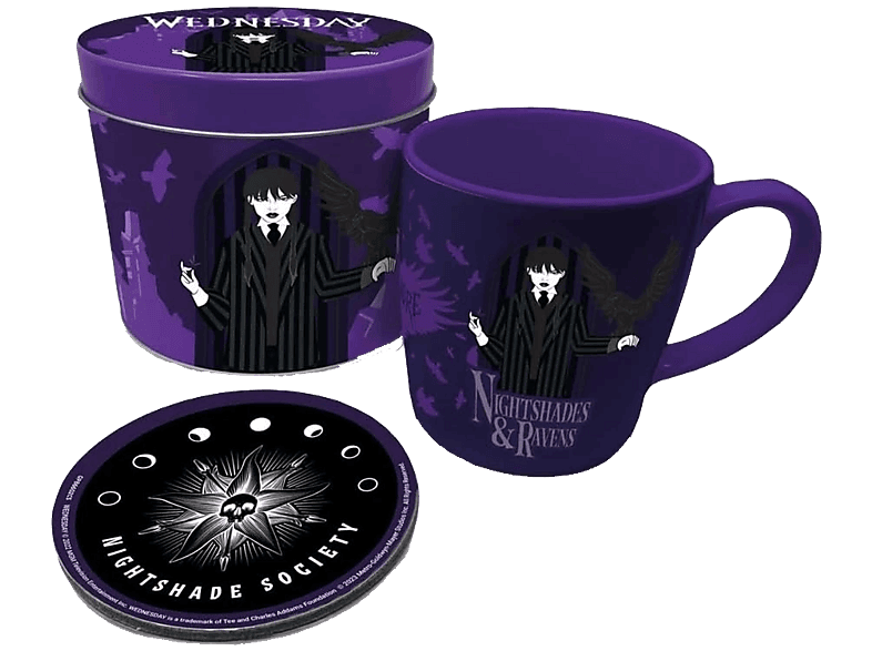 Taza - Sherwood Wednesday Nightshades & Ravens, 315 ml, Morado
