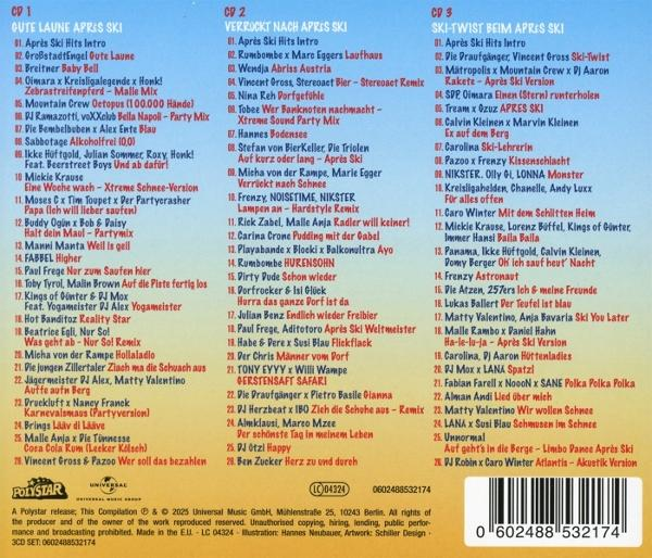 CD-Cover. Auflistungen von Liedern und Künstlern auf Deutsch, mit weißem Hintergrund und Polystar-Logo.