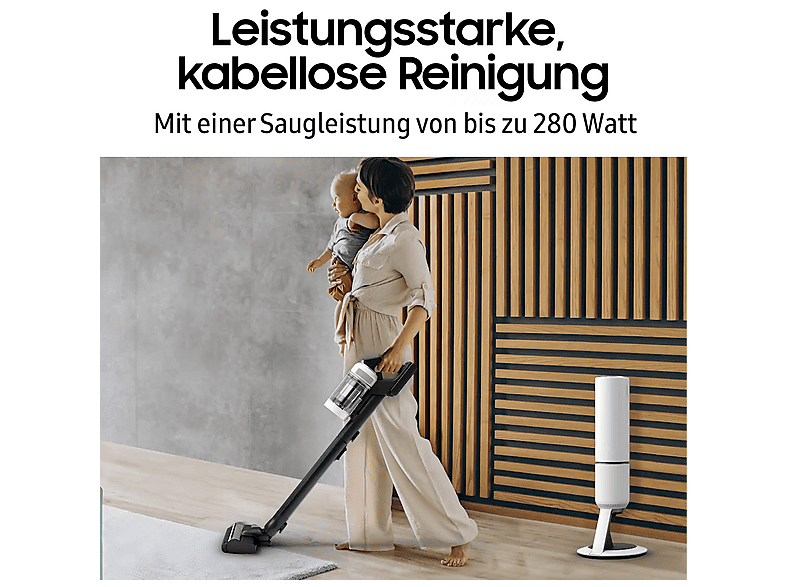 Thumbnail - SAMSUNG VS80F28EFP/WD Bespoke AI Jet CompleteClean Stielsauger, Akkubetrieb, 770 Watt