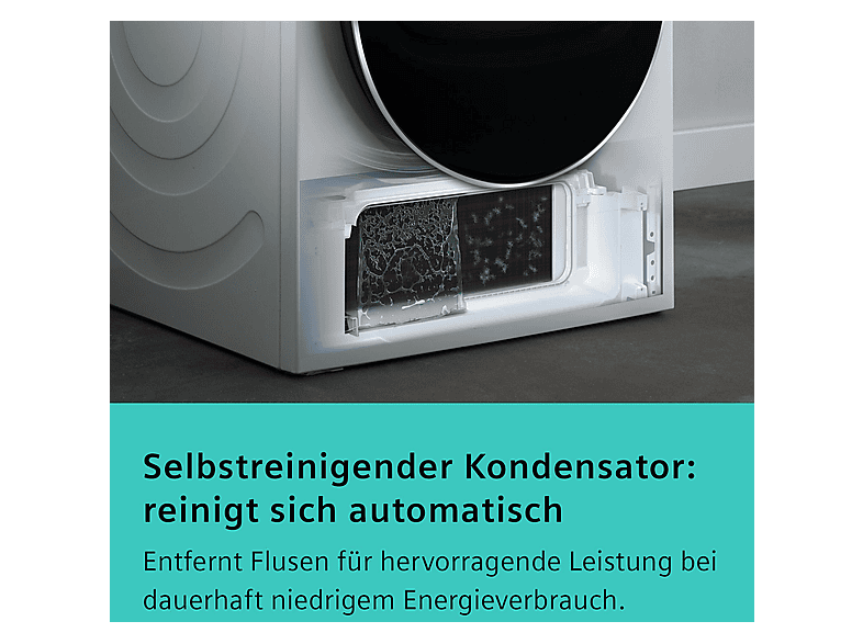SIEMENS WR47B2C40 Wärmepumpentrockner iQ700 (9,0 kg, Weiß)