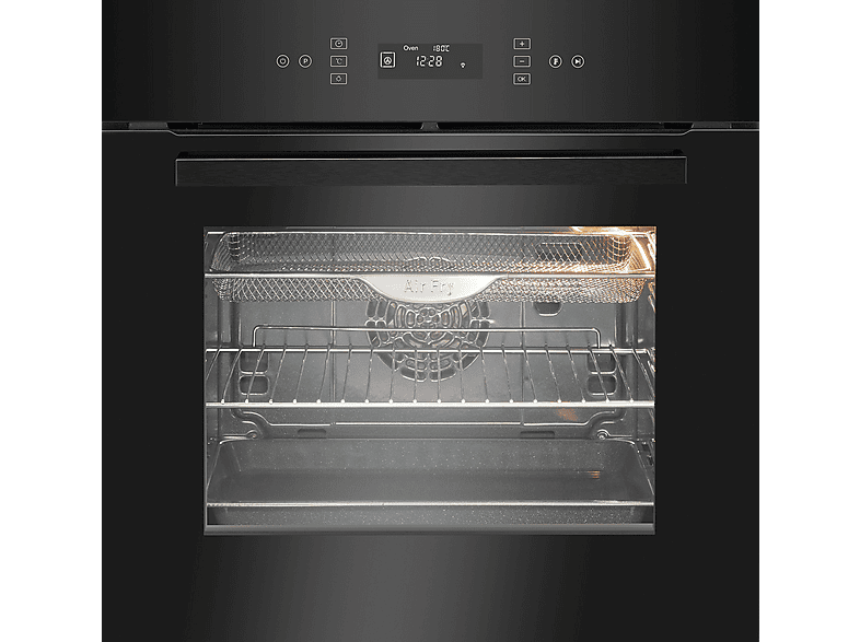 Bomann EBO 7912 Airfry Pyrolyse Backofen (67 l, Schwarz, 595 mm breit, A)