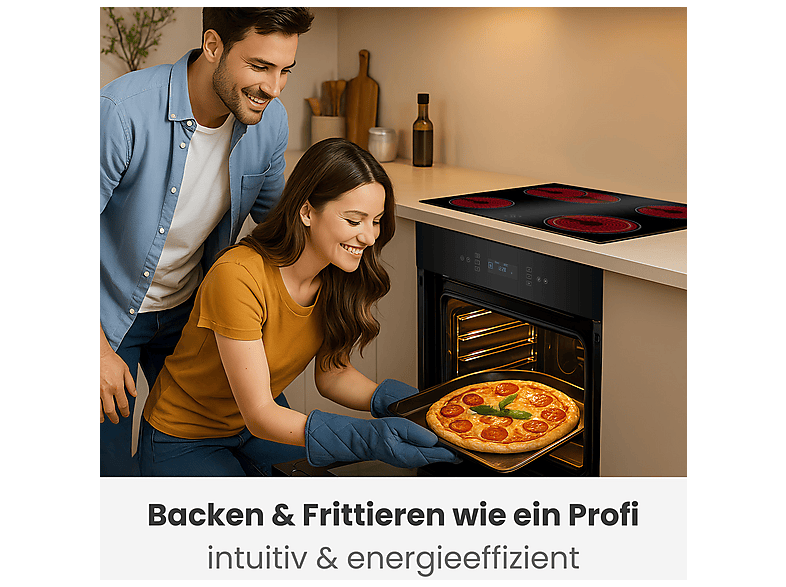 Bomann EBO 7912 Airfry Pyrolyse Backofen (67 l, Schwarz, 595 mm breit, A) — Foto 3 von 5