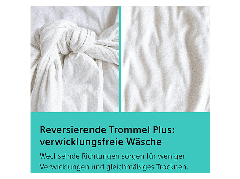 SIEMENS WR47B2C40 Wärmepumpentrockner iQ700 (9,0 kg, Weiß)