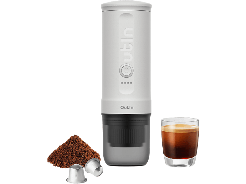 OutIn OTEM-01-PW Nano Tragbare Espressomaschine Pearl White