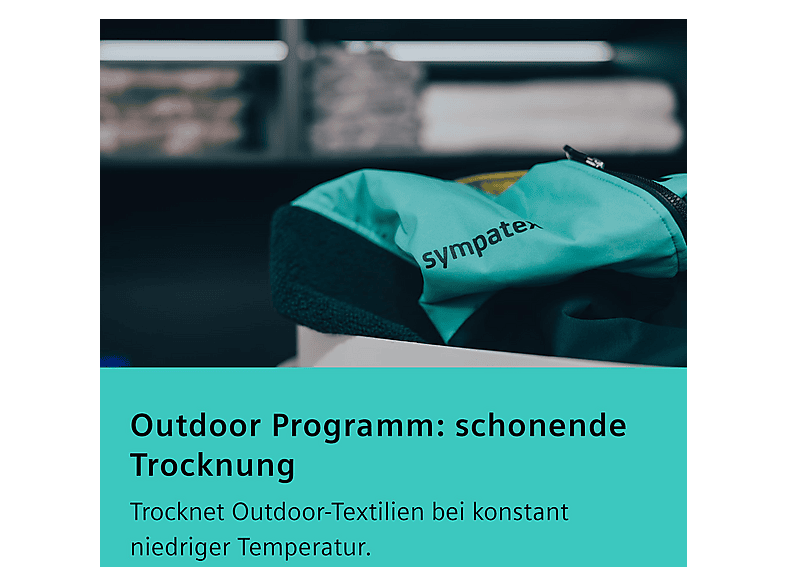 SIEMENS WT45HV0EM Wärmepumpentrockner iQ300 (8,0 kg, Weiß)